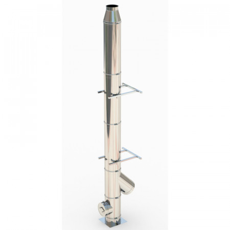 Sistem cos fum inox izolat, diam int 180 mm , ext 280 mm, H=4M - 2Y
