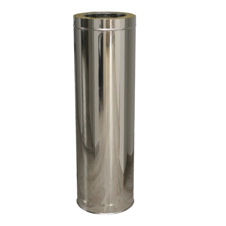 Element liniar inox izolat, diam int 120 , ext 220 mm, H=1M