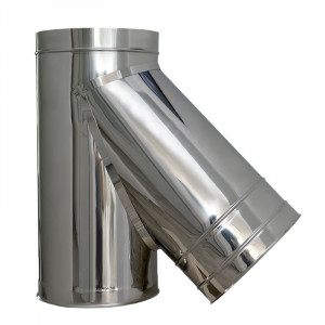 Elemente cos fum izolate Rogher Ramificatie Y, 45 gr, inox izolat, diam int 180 , ext 280 mm