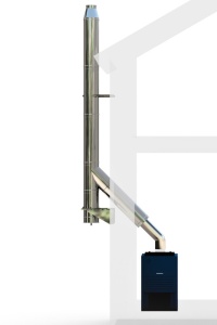 Sistem cos fum inox izolat, diam int 160 mm , ext 260 mm, H=7M - Pro 0.8 mm - Img 4