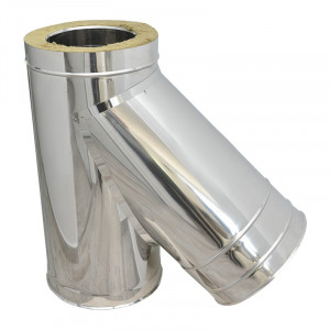 Elemente cos fum izolate Rogher Ramificatie Y, 45 gr, inox izolat, diam int 160 , ext 260 mm