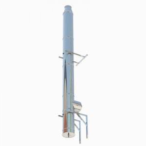 Sistem cos fum inox izolat, diam int 180 mm , ext 280 mm, H=5M - Img 1