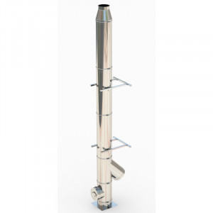 Sistem cos fum inox izolat, diam int 180 mm , ext 280 mm, H=4M - 2Y - Img 1