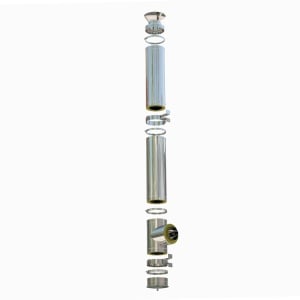 Sistem cos fum inox izolat, diam int 200 mm , ext 300 mm, H=6M eco - Img 1