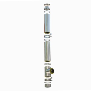 Sistem cos fum inox izolat, diam int 180 mm , ext 280 mm, H=7M eco - Img 1