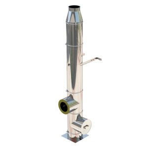 Sistem cos fum inox izolat, diam int 120 mm , ext 220 mm, H=5M - 2T - Img 1