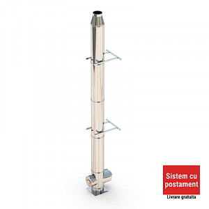 Sistem cos fum inox izolat