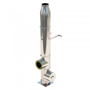Sistem cos fum inox izolat, diam int 180 mm , ext 280 mm, H=6M - 2T - Img 1