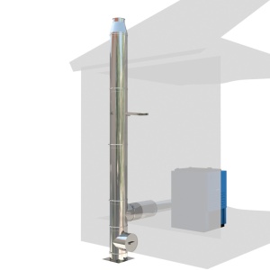 Sistem cos fum inox izolat, diam int 120 mm , ext 220 mm, H=5M - 2T - Img 5