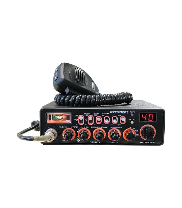 Radio CB 12-24V avec écran ACL 7 couleurs - AM/FM/ASC - 40 Canaux