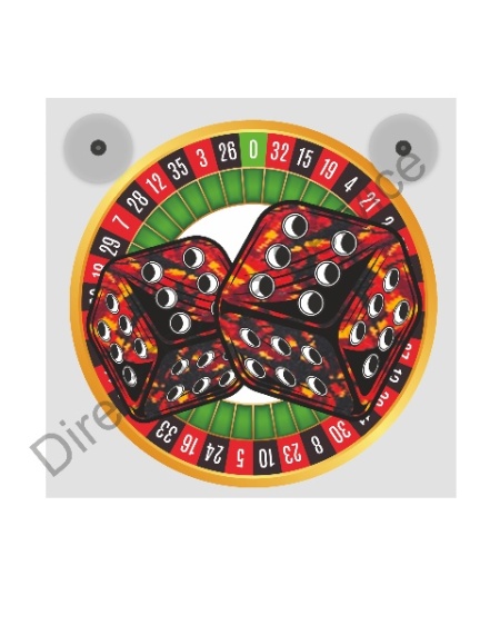 LIGHTBOX 17x17 PLUCHE DICES RED