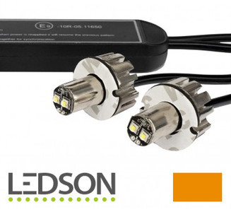 LARANJA - LEDSON - LANTERNA LED / STROBE PARA MONTAGEM DE FUROS - VERSÃO DUPLA