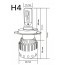 Lampe LEDSON 11G Xtreme (6000K) pour camion H4 - Img 4