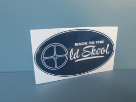 Ovaal Sticker Back to the Oldskool 4 spaak stuur