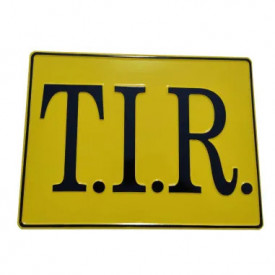 PLAQUE TIR JAUNE - NOIR