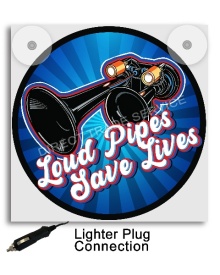 LIGHTBOX 17x17 LOUD PIPES SAVE LIVES BLUE