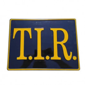 PLAQUE TIR NOIR - JAUNE