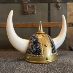 CAPACETE VIKING COM DANISH CINZA