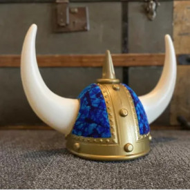 CAPACETE VIKING COM DANISH AZUL