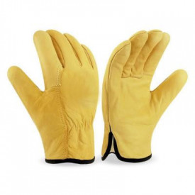 GANT EN CUIR FLEUR JAUNE T/8