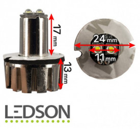 LARANJA - LEDSON - LANTERNA LED / STROBE PARA MONTAGEM DE FUROS - VERSÃO DUPLA - Img 3