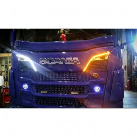 DOUBLE STRIPE WHITE/ORANGE 24V