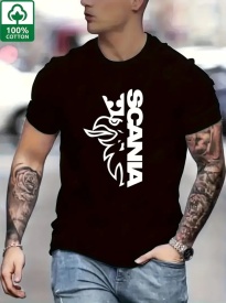 T-SHIRT SCANIA GRIFFO PRETO