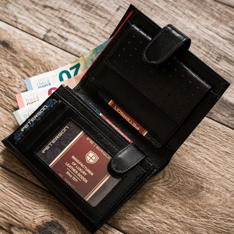 Portofel premium barbati PETERSON RFID Liam din piele naturala