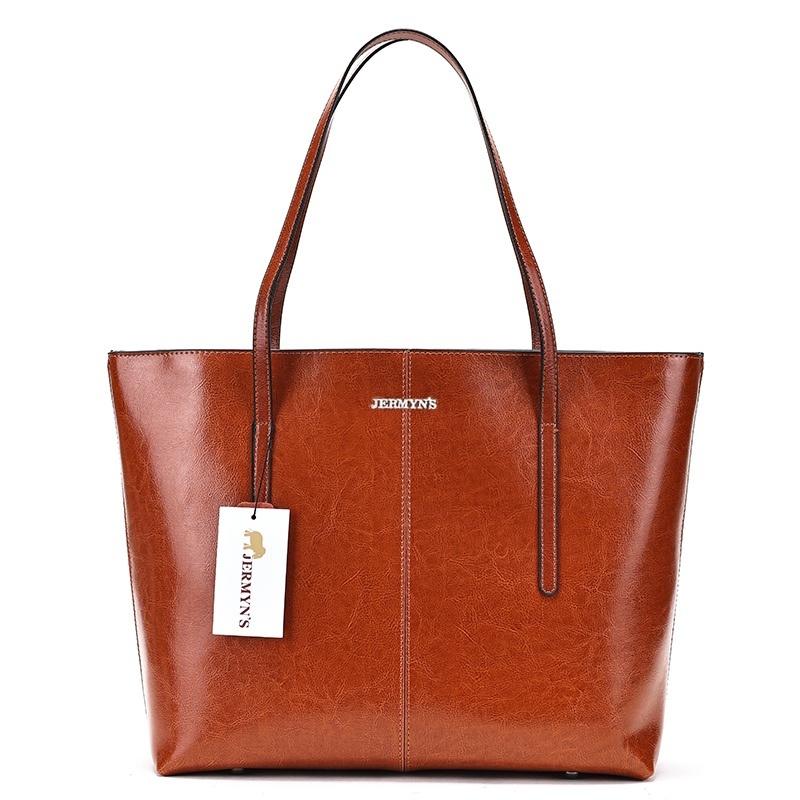horomin様 Geanta shopper dama din piele naturala maro JERMYN'S Sheryl
