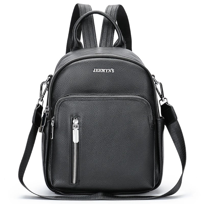 Rucsac dama din piele naturala neagra JERMYN'S Havana