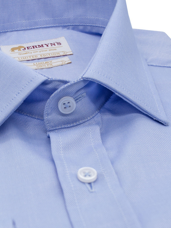 Camasa office bleu barbati Oxford EASY IRON - Luxury Slim Fit - Img 1