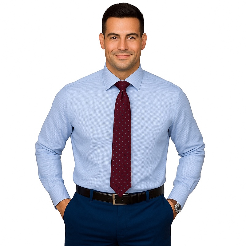 Camasa barbati office regular bleu Royal Oxford Luxury Classic Fit EASY IRON