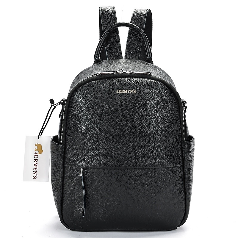 Rucsac dama din piele naturala neagra JERMYN'S Roma