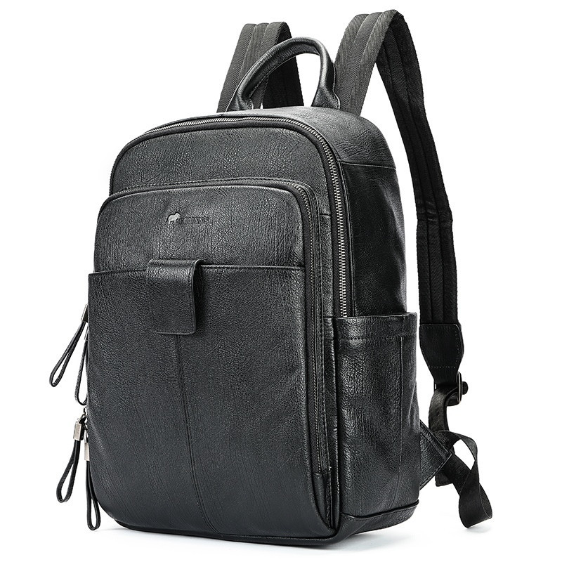 Rucsac din piele naturala neagra JERMYN'S Portland
