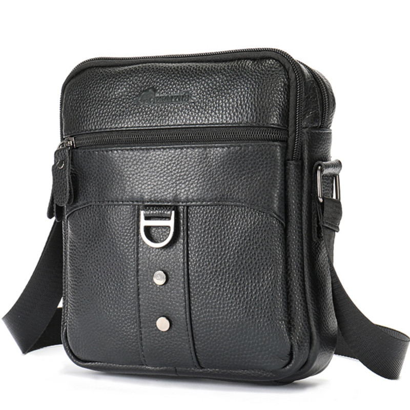 Geanta messenger barbati din piele naturala neagra JERMYN'S Ashley