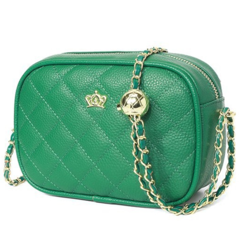 Geanta dama din piele naturala verde JERMYN'S Mary