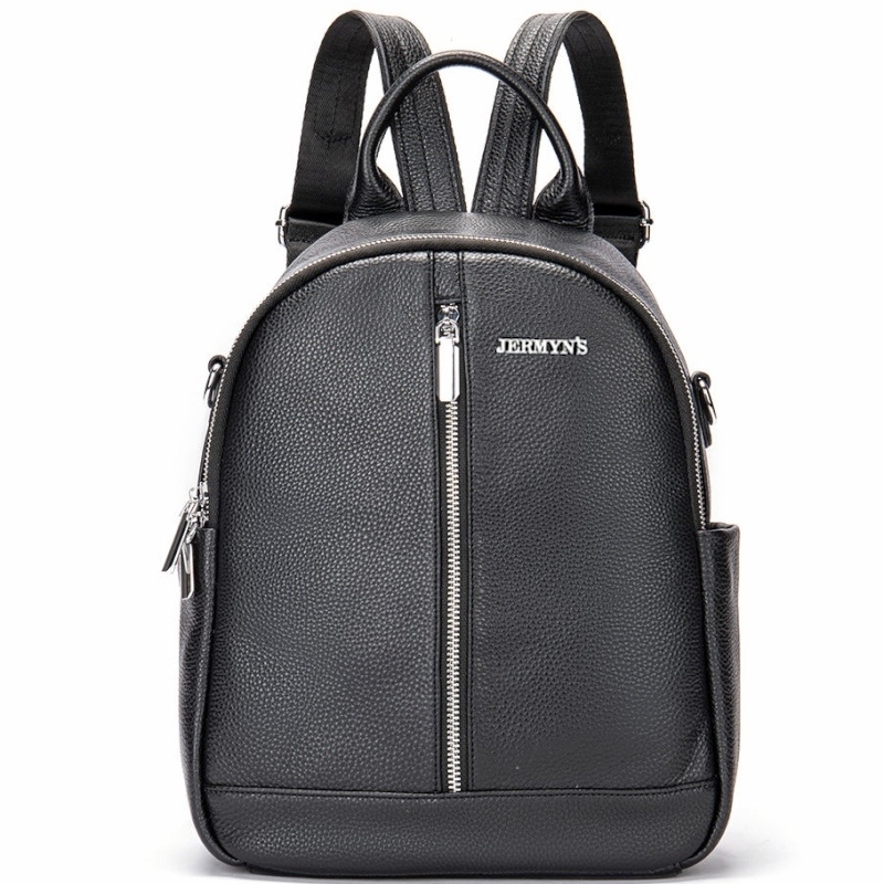 Rucsac dama din piele naturala neagra JERMYN'S Gloria