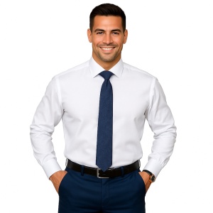Camasa alba regular office barbati Royal Oxford EASY IRON - Luxury Classic Fit