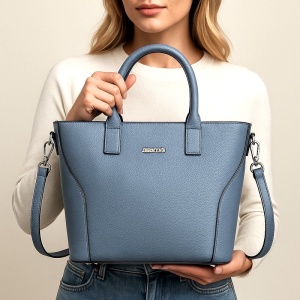 Geanta dama, piele naturala, JERMYN'S Malaga, bleu - Img 6