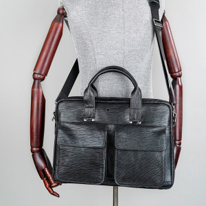 Geanta laptop din piele naturala neagra JERMYN'S Sunderland - Img 5