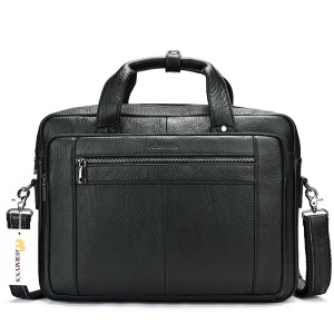 Geanta laptop, JERMYN'S Auckland, piele naturala neagra