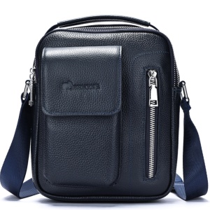 Geanta messenger barbati, piele naturala, JERMYN'S Lincoln, bleumarin