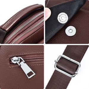 Geanta messenger barbati, piele naturala, JERMYN'S Lincoln, maro - Img 12