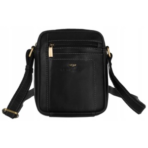 Geanta messenger barbati, piele naturala, PETERSON Antonio, neagra - Img 3