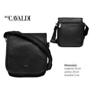 Geanta neagra messenger barbati CAVALDI Fabian - Img 3