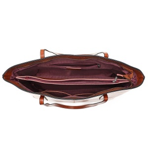 Geanta shopper dama din piele naturala maro JERMYN'S Sheryl - Img 6