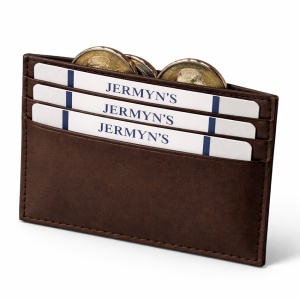 Portcard barbati piele naturala, JERMYN'S Oliver, maro inchis