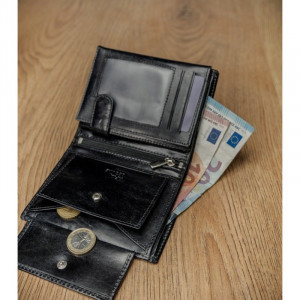 Portofel elegant barbati piele naturala neagra Pierre Andreus RFID - Img 12