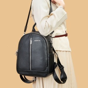 Rucsac dama din piele naturala neagra JERMYN'S Gloria - Img 3