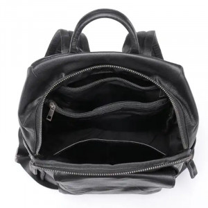 Rucsac din piele naturala neagra JERMYN'S Oregon - Img 4